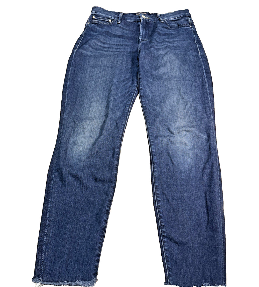 MOTHER High Waisted Looker Ankle Fray Jeans Size 28